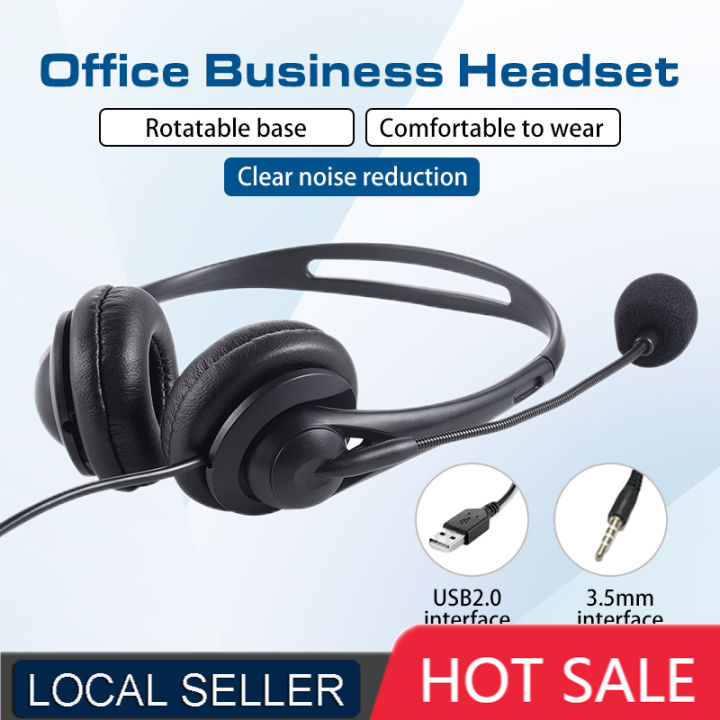 Noise Cancelling Headphones Best Computer Headset For Zoom Wired - Main Image