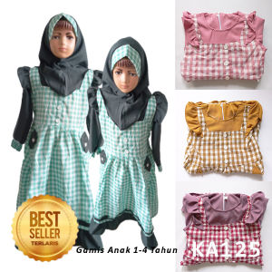 Baju Muslim Gamis Anak Perempuan 1-4 Tahun Princess Ulang Tahun Ngaji KAP125 Gaun Syarii