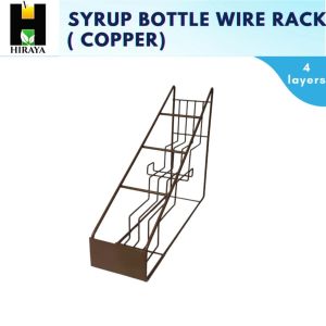 *Syrup Bottle Rack 4Layer Black/Copper /Coffee Syrup Rack/Wine Rack/Fruit Dew Rack/Syrup Metal Rack