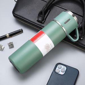 VACUM FLASK GIFT BOX HAMPERS 500ml // TUMBLER BOTOL MINUM SET // thermos sultan vacuum flask set botol termos air panas dingin // souvenir wedding kado hampers box hitam hadiah ulang tahun pernikahan cewek cowok