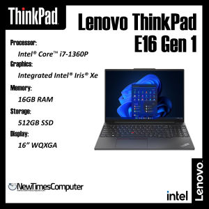 Lenovo ThinkPad E16 Gen 1 – [ Intel Core i7-1360P ] [ 16GB ram ] [ 512GB SSD ] [ 16″ WQXGA ]