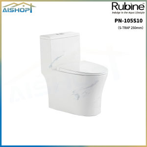 Rubine PN-105 Stone Marble Design Rimless One Piece Toilet