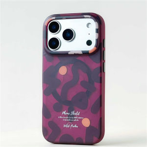 For MagSafe Geometric Graffiti Matte Case For iPhone 18Pro 17Pro 16 17 Pro Max Funda Wireless Charging Hard Back Cover