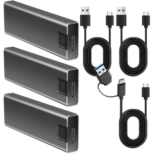 Portable M.2 NVMe Enclosure Aluminum Housing Type C Connectors Plugs Play Setups Supports USB 3.1 10Gbps