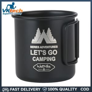 300ML Camping Water Cup Aluminium Alloy Hiking Mug Foldable Handle Travel Coffee Cup Ultra-Light for Backpacking Hiking Travel