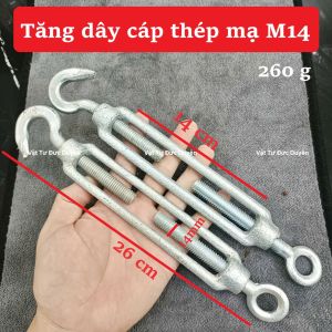 Tăng đơ dây cáp thép mạ kẽm M14 #vattuducduyen