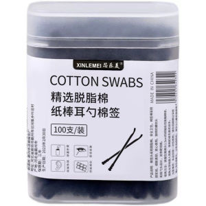 🏷️ 商品标题 Putik Kapas Hitam Kotak - 黑色双头化妆棉签盒装 - Black Cotton Swabs Double Ended