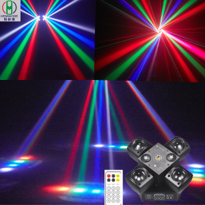 派对激光dj迪斯科灯2-4臂4合1旋转灯激光投影仪家用KTV酒吧舞台灯光（声控+摇控+DMX+自动）