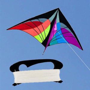 QIXING Kid Toys Gift For Children D Shape Kite Accessories Black Color Plastic Kite Thread Winder Kite Tool Flying Kite Line String Winder