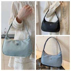 ROLL Nylon Women Underarm Bag Solid Color Large Capacity Shoulder Bag Fashion Handbag Hobos Bag