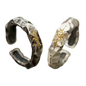 Sturdy Zinc Alloy Wishing Stone Rings Decoration for Daily Wear Parties or Special Occasions Adding Unique Charm