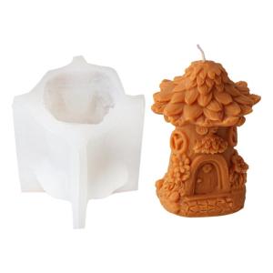 Flexible Silicone Mold Handmade Scented Mould Epoxy Resin Mould Nordic House Shaped Mold