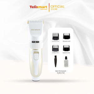 DoraHomi Alat Cukur Rambut Elektrik Hair Clipper Mesin Pencukur Cas Pisau Cramic