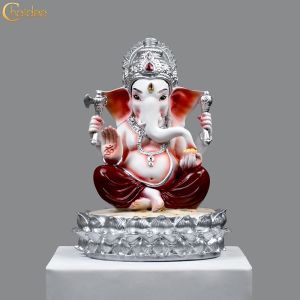 องค์พระพิฆเนศ ปางนั่งประทานพร สีพิเศษเพ้นท์มือ เสริมความรัก ความสัมพันธ์ และความสำเร็จ ของขวัญมงคล