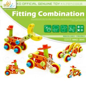 Mainan Edukasi Konstruksi Kayu DIY Nut Fittings Combination MWZ-3045