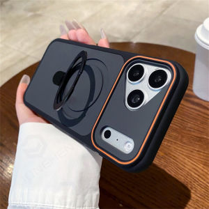 Sliod Color Stand Holder Case For iPhone 17 Air 13 18 12 14 15 16 Pro Max 17Pro Wireless Charge Back Cover For