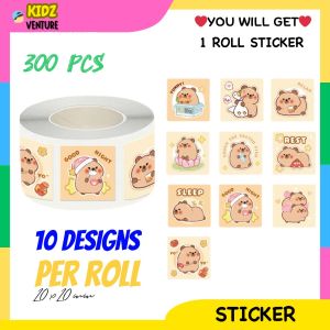 (READY STOCK) Capybara Handbook Decoration Sticker Cute Student Stationery Kid Present 卡皮巴拉纸胶带套装 pelekat tape sticker