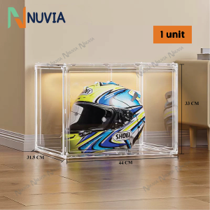 Nuvia Full Helmet Thickened Display Cases Toy Bags Collectibles Transparent Storage Box Acrylic