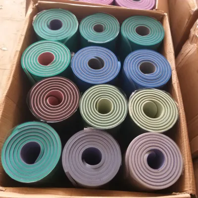 Thảm tập YOGA GYM 8mm6mm PU ĐỊNH TUYẾNhàng xịn. Chống trượt tập thể dục tpe 2 lớp không mùi Hàng có bảo hành(loại 1)