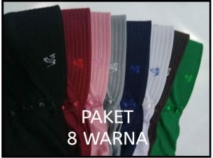 [[[PROMO]]] PAKET 8 WARNA Kerudung Anak Sekolah TK SD SMP SMA Pita Samping Serut Renda