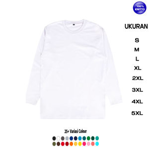 Kaos Polos Lengan Panjang Cotton 24s Long Sleeve Premium Pria Wanita