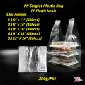 PP Singlet Plastic Bag Transparent Plastik Jernih 250g/Pkt Plastik Lutsinar Lutcahaya. 