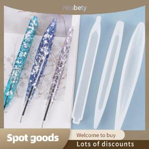 Heabety Fashion 1pc Pen Holder Resin Mold Silicone Molds UV Epoxy Jewelry Making Tool