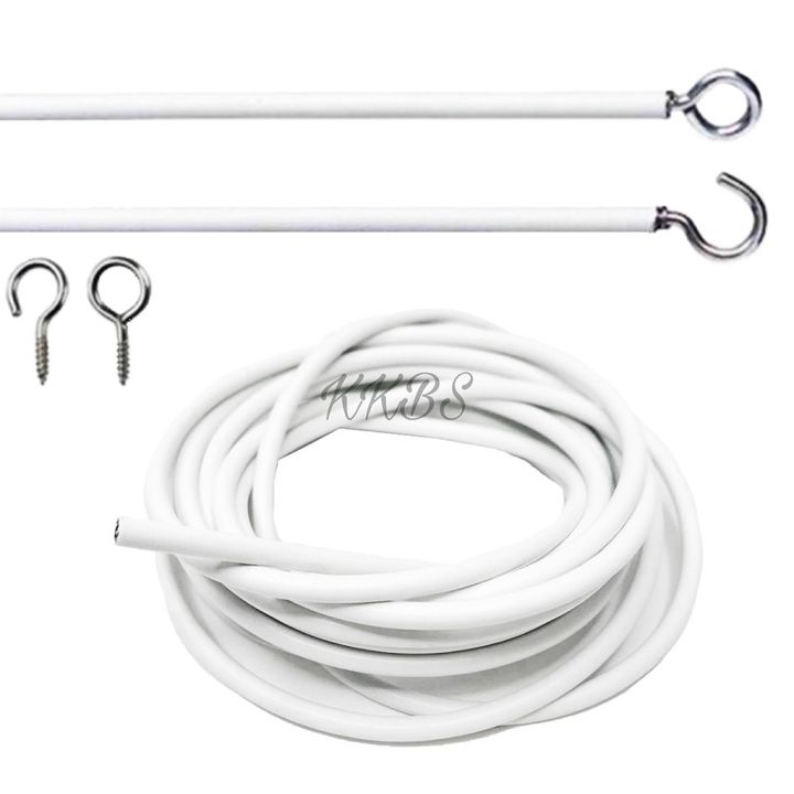 Dawai/ Spring Langsir Putih Percuma Skru (White Curtain Wire/ Spring ...