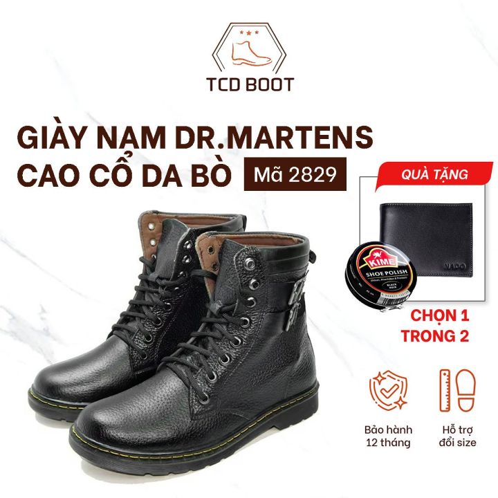 Giày Nam Cao Cổ Da Bò, Giày Da Nam Kiểu Dáng Công Sở