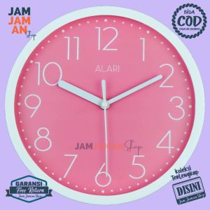 Jam Dinding Analog Dekorasi Rumah Minimalis BestSeller Alari AL1111 Murah Blue Bagus