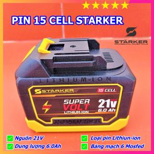 Pin 15 cell STARKER công nghệ Đức  mạch 6 mosfed  chân phổ thông dùng cho nhiều loại máy