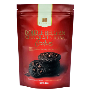 Dulcens Double Chocolate Cookies - Belgian Chocolate Chunks (150g)