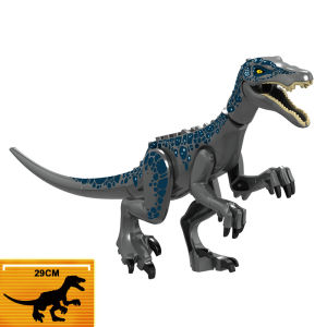 Big Size 24-28cm White T-rex Jurassic Park Tyrannosaurus Dinosaurs Figure Building Blocks Toys Gifts