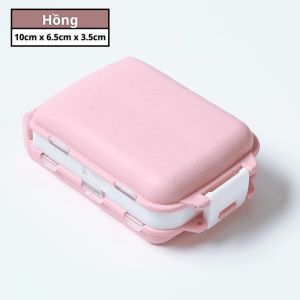 Hộp Đựng Thuốc Chia 14 Ngăn Có Nắp Chống Ẩm 7 Ngày Trong Tuần Tiện Dụng Mang Đi Du Lịch