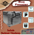 Box Motor Panier Box Pannier Box Almunium 45 Liter Alumunium Top Box Ori Import Bukan Badak Hitam Maggua Guardian. 