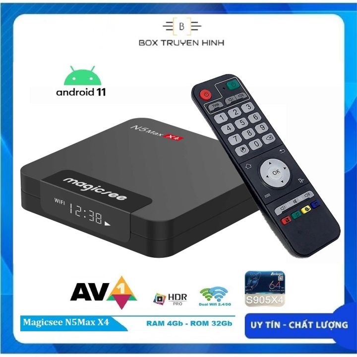 Magic See Android Android TV Box Magicsee N5 Max X4, Chip S905X4, RAM 4GB, Bộ nhớ 32GB ...
