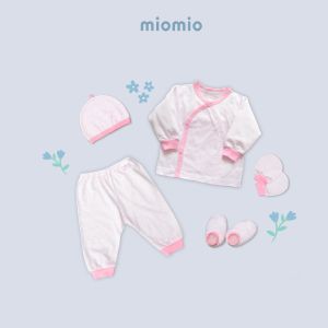 Set 5 Món Đồ Dài Áo Cài Chéo Sơ Sinh MIOMIO - Cho Bé Trai Bé Gái (Từ 0-3M) Vải Cotton
