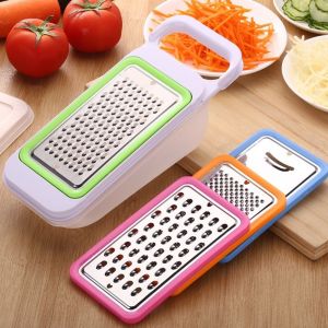 CANICECA with Container Manual Vegetable Grinder Set Stainless Steel Kitchen Accessories Cabbage Food Processor Multifunctional Grater Vegetable Slicer Meal Prep