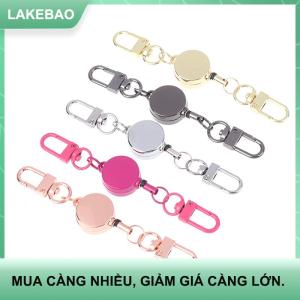 【LAKEBAO】 21Mm Chống Trộm Kim Loại Dễ Dàng Để Kéo Khóa Dây Có Thể Thu Vào Móc Chìa Khóa Đàn Hồi Keychain Thể Thao Có Thể Thu Vào Vòng Chìa Khóa Y Tá Các Bộ Phận
