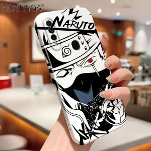 Hontinga All-inclusive Film Casing For OPPO A15 A15S A12E A31 202 A3S A58 A78 5G A74 A95 Case Korean film Phone Case Anime Sketch Black White Naruto Back Casing lens Protector Design Hard Cases Shockproof Shell Full Cover Casing For Girls