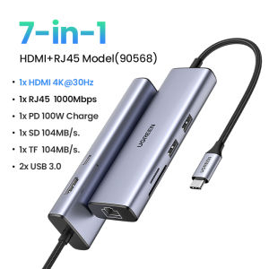 UGREEN USB C HUB 10 in 1 USB C HUB with 4K HDMI VGA PD 100W Power Delivery 3 USB 3.0 3.5mm Audio Jack SD TF Card Reader Full Function HUB for ipad mini 6iPhone 15iPad Pro 2020ipad pro 2022HUAWEI MateBook D1