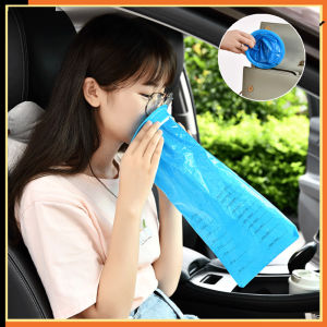 [10pcs/pack] Disposable Vomit Bag 1000ml Sickness Woman Bag With Rubber Band