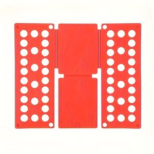 Adjustable Clothes Folding Board for Kids & Adults - Durable Plastic Hand-Skilling Activity Space-Saving Wardrobe Organizer for T-Shirts Shirts Pants - Blue & White Design with Hanging Storage for Bedroom Tidiness Longlasting Use Shelf Liners