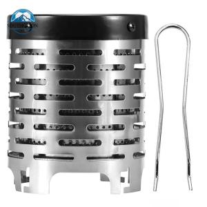 【New Arrival】Camping Mini Heater Stainless Steel Portable Warmer Heating Cover Camping Stove Warming Stove Hood for Outdoor Camping