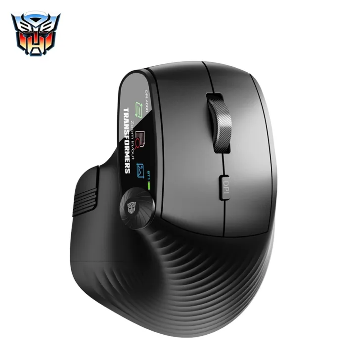 Monster Transformers VM02 Vertical Ergonomic Mouse Wireless Silent Mouse Click 4000 DPI Rechargeable For Windows Mac
