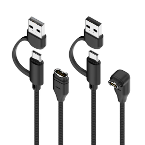 สายสายชาร์จแบบสานคู่ชาร์จ USB C ข้อมือที่มีประสิทธิภาพเต้าเสียบคู่ดีไซน์เรียบตรงหรือปลายมุม