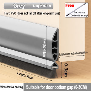 【 In Stock 】New Fish-shaped Door Bottom Sealing Strip Door Bottom Seam Sound Insulation Strip Door Bottom Gap Windproof Strip To Prevent Insects Jalur Pengedap Bawah Pintu门底密封条