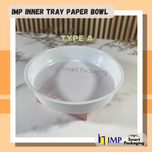 [ISI 25 PCS] IMP Inner Tray Paper Bowl 650ml 800ml 1000ml / Sekat Bowl / Sekat Mangkok Makan Ukuran 23 28 33