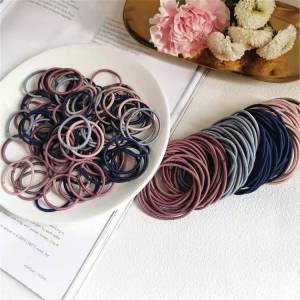 100PCS/Bag Hair rope Korean Hair Rope Rubber Bands Elastic Ponytail Holder Hair Ties Thin fashion women kids girl Korean cute hair rope