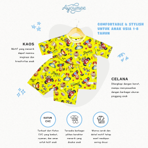 Baju dan Celana Anak Motif Mobil Balap Warna Hijau Usia 1 sampai 8 Tahun - Ayoumee